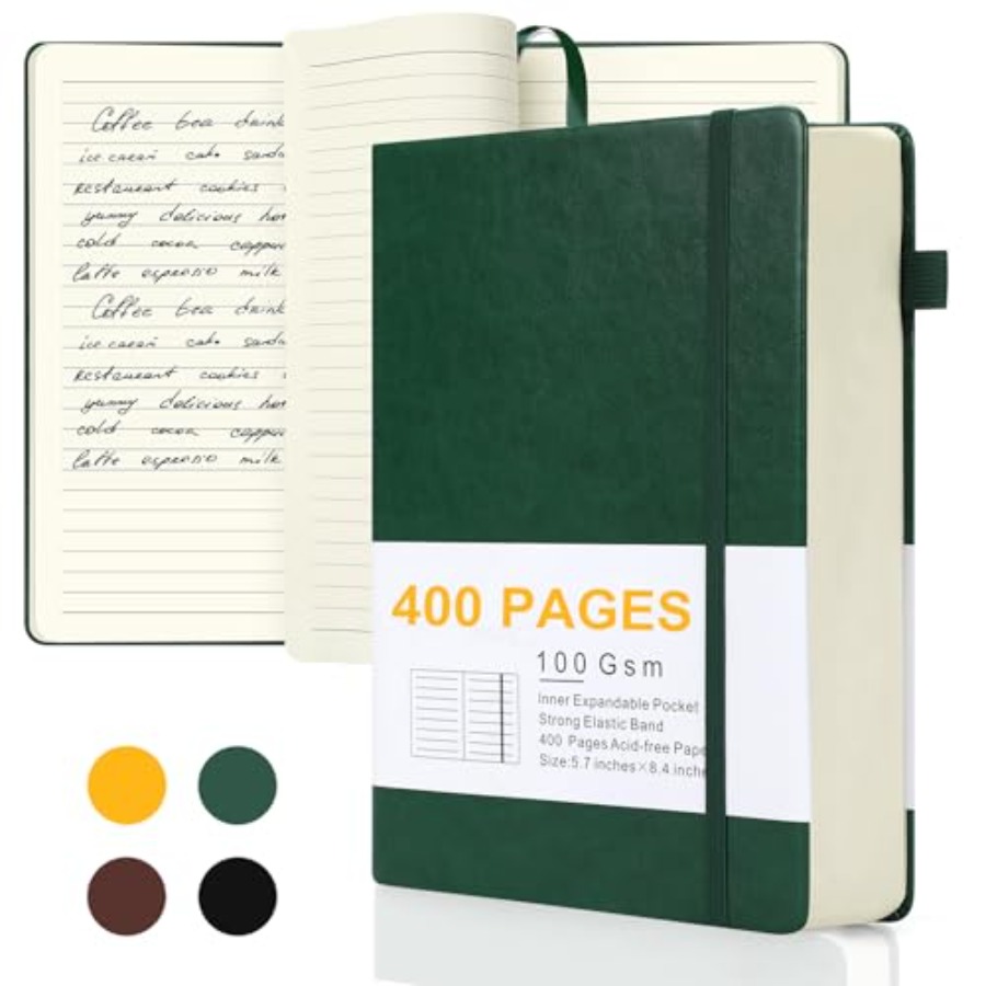 Journal Leather Hardcover - Journals for Writing, A5 Leather Ruled