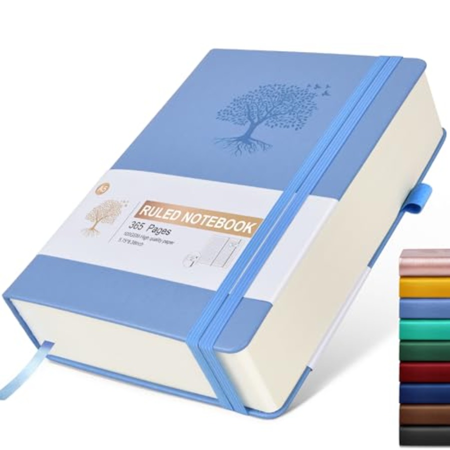Journal Leather Hardcover - Lined Journal Notebook -365 Pages A5