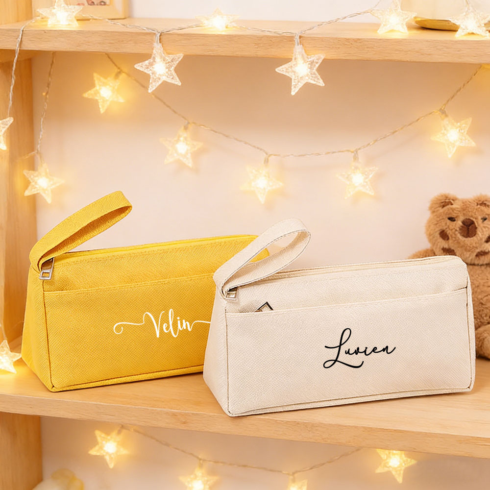 Supply Of Office Stationery - Personalized double-layer pencil bag,large-capacity customized,simple pencil