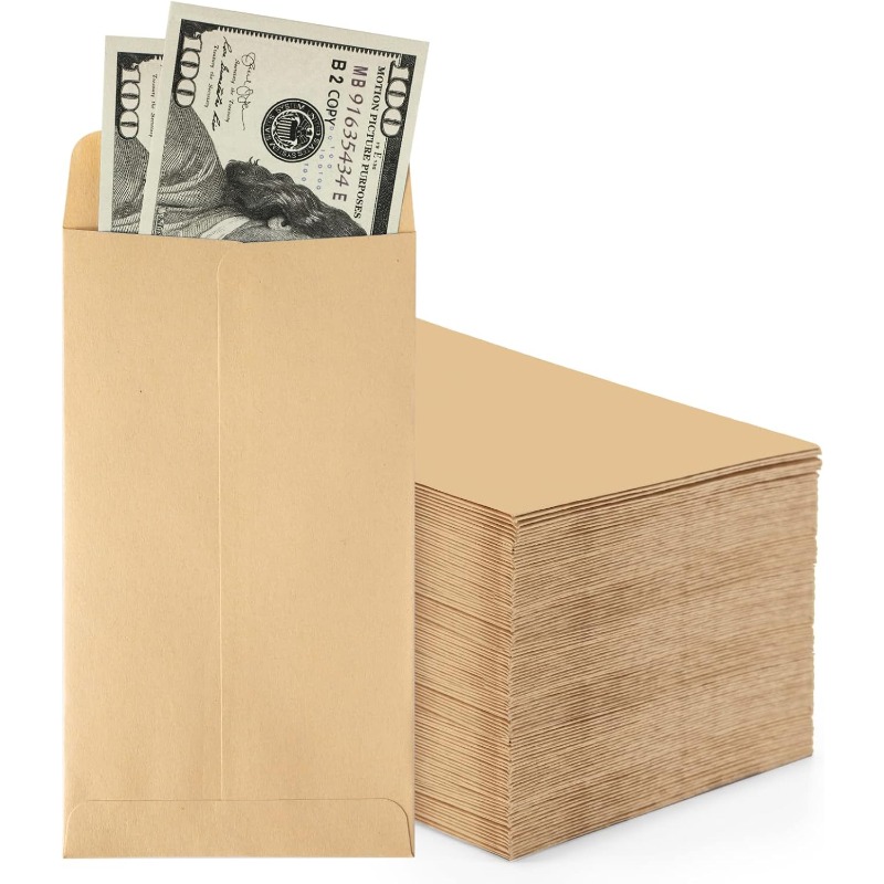 50Pcs Cash Envelopes Money Con - Letter Envelope Kraft のレビューと価格
