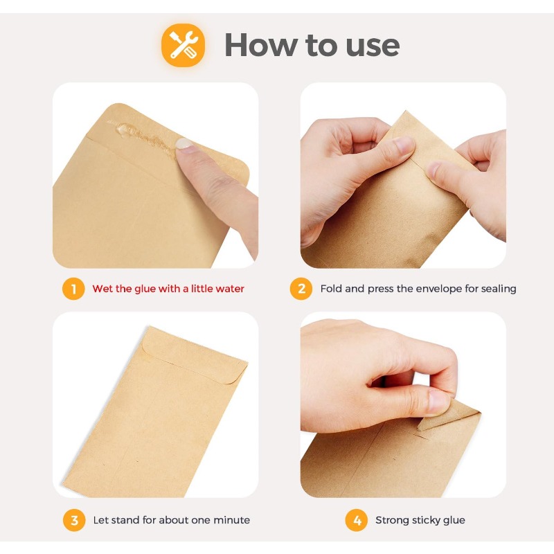 50Pcs Cash Envelopes Money Con - Letter Envelope Kraft のレビューと価格