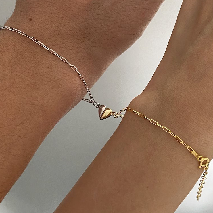 Magnetic Heart Couple Bracelet - Paperclip Magnetic Set のレビューと価格