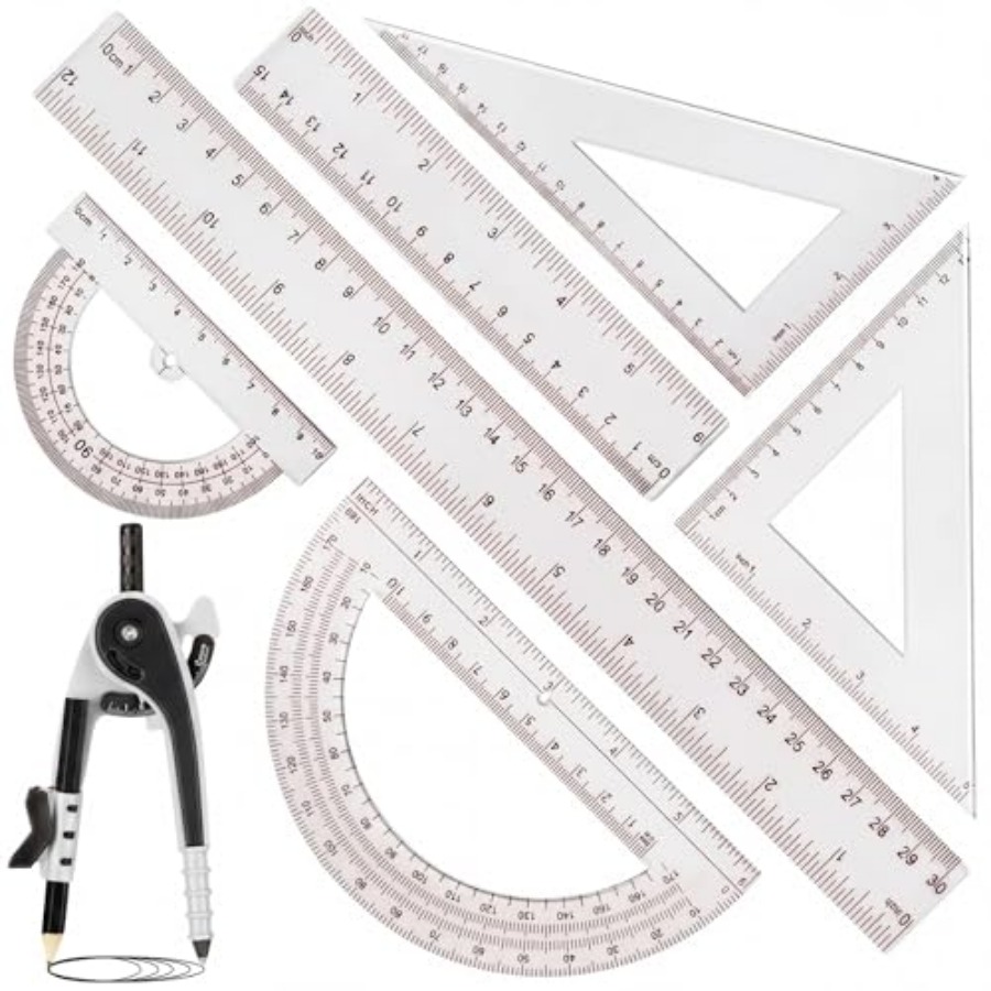 Set Plastic Geometry Math Set  - Compass Geometry Set のレビューと価格