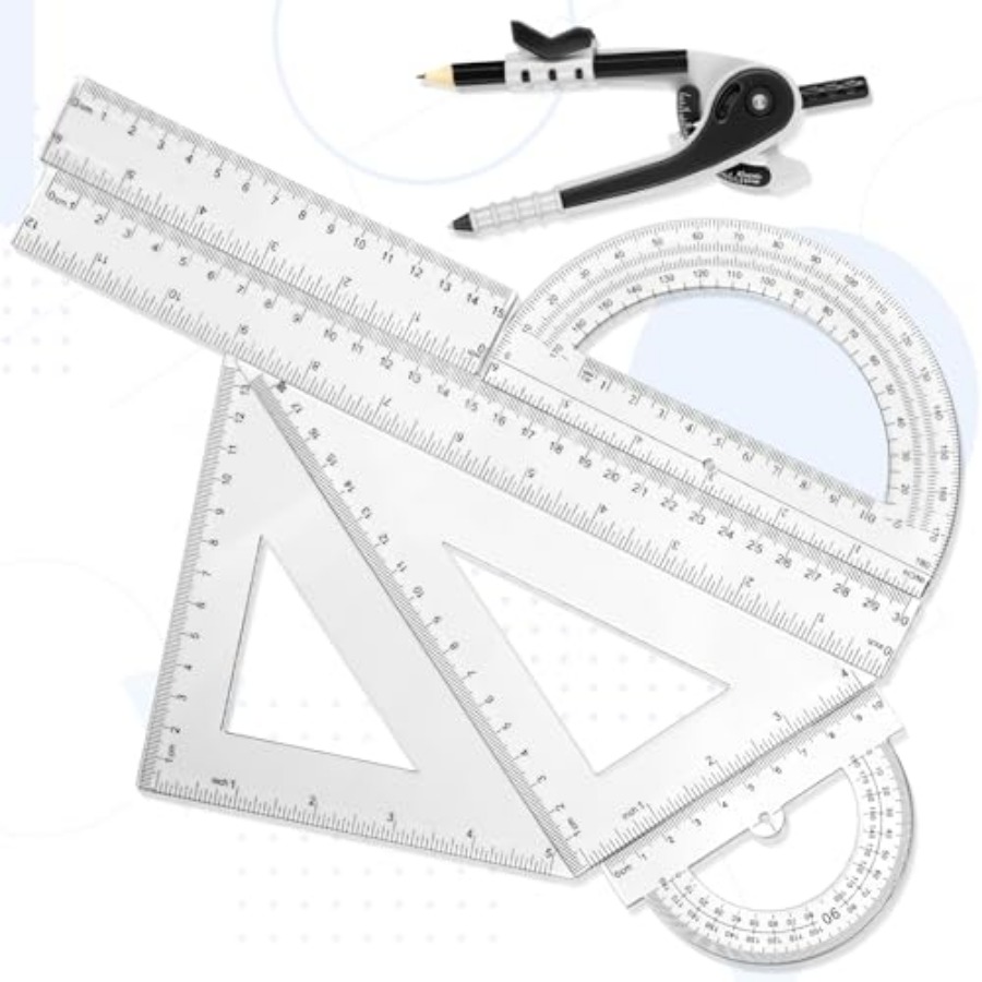 Set Plastic Geometry Math Set  - Compass Geometry Set のレビューと価格
