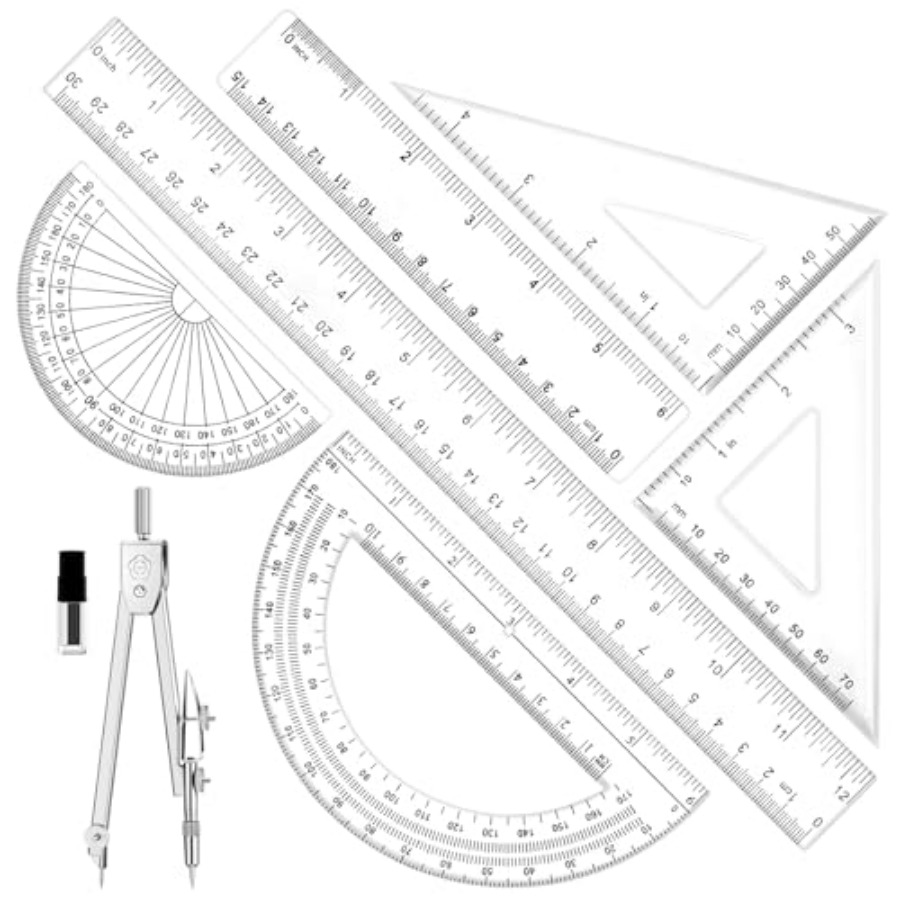 Geometry Set - 7Pcs Geometry K - Compass Geometry Set のレビューと価格