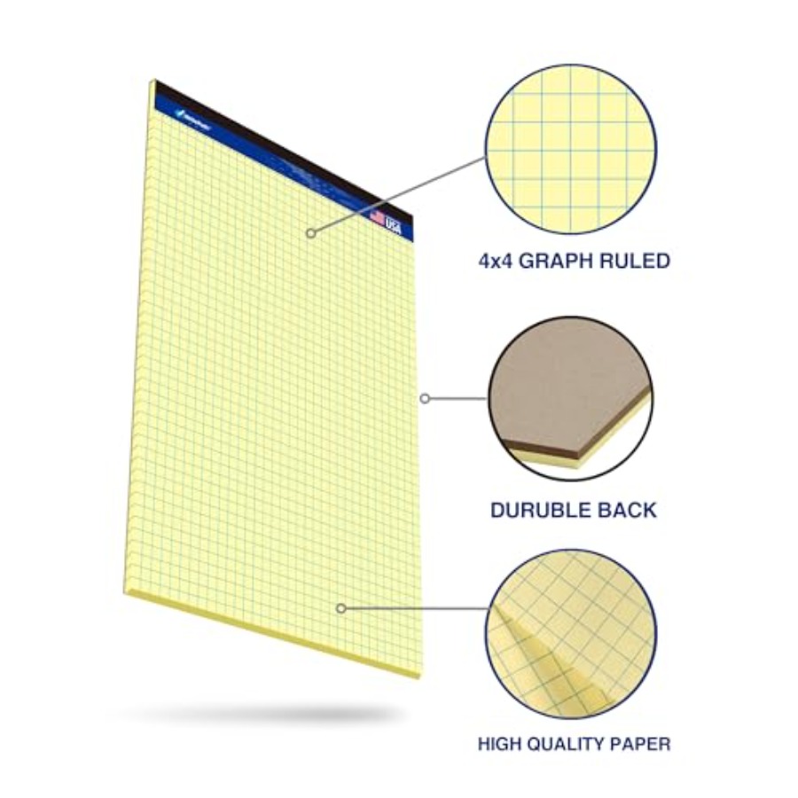 Graph Paper Pads 8.5 x 11, 4x4 - Graph Paper Pad のレビューと価格