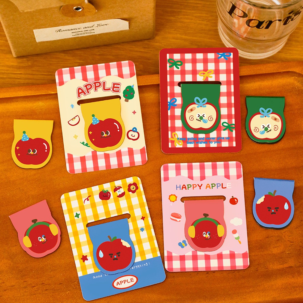 Cute Apple Shaped Magnetic Boo - Paperclip Magnetic Set のレビューと価格