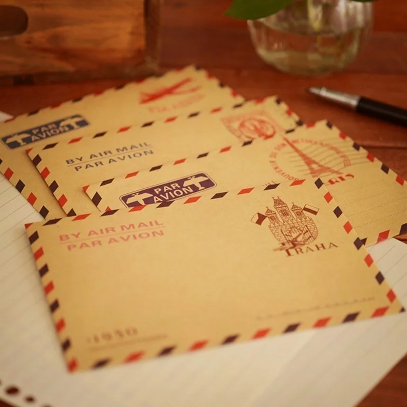 10pcs 9.7*7.5cm  Retro Popular - Letter Envelope Kraft のレビューと価格