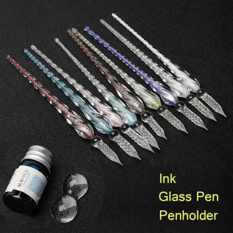 Colored Crystal Glass Dip Pen  - Fountain Pen Ink のレビューと価格