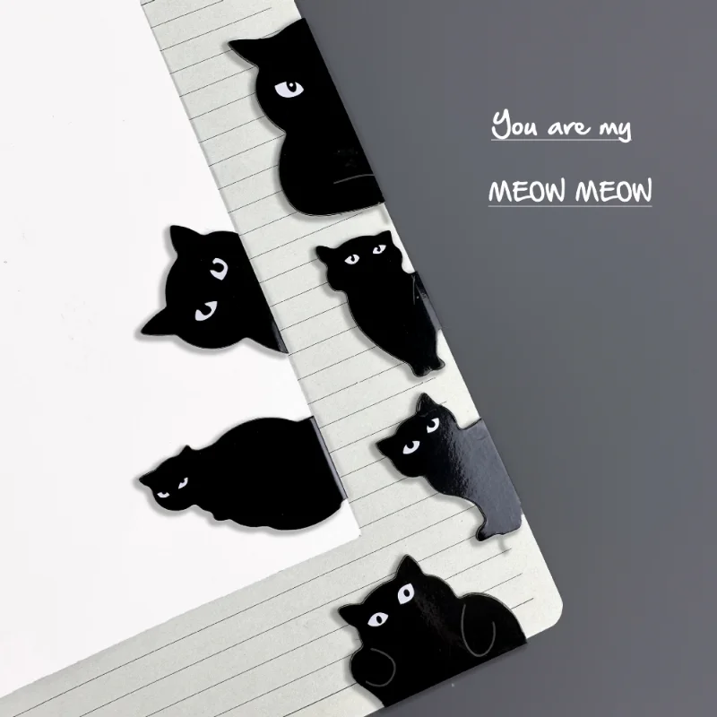 6 Pcs/set Cute Cat Magnet Book - Paperclip Magnetic Set のレビューと価格