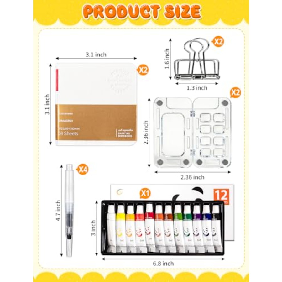 Mini Watercolor Paint Set Trav - Paperclip Magnetic Set のレビューと価格