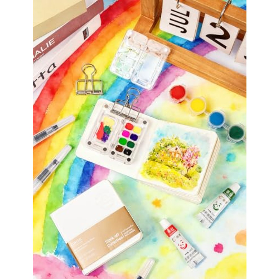 Mini Watercolor Paint Set Trav - Paperclip Magnetic Set のレビューと価格