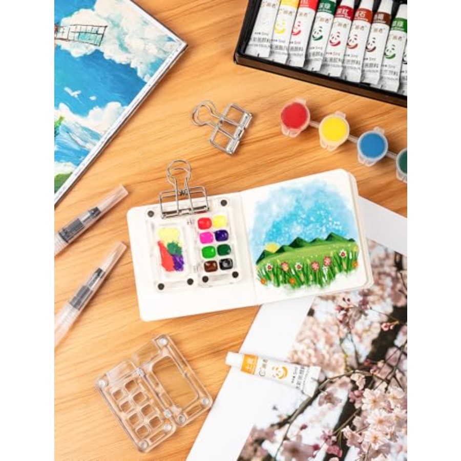 Mini Watercolor Paint Set Trav - Paperclip Magnetic Set のレビューと価格