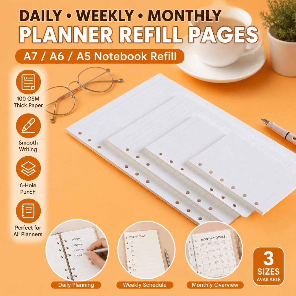 A5 A6 A7 Planner Refill Pages  - Notebook Dotted A5 のレビューと価格