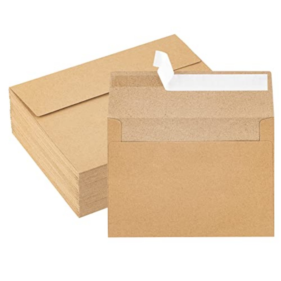 Kraft Paper Envelopes, 50 Pack - Letter Envelope Kraft のレビューと価格