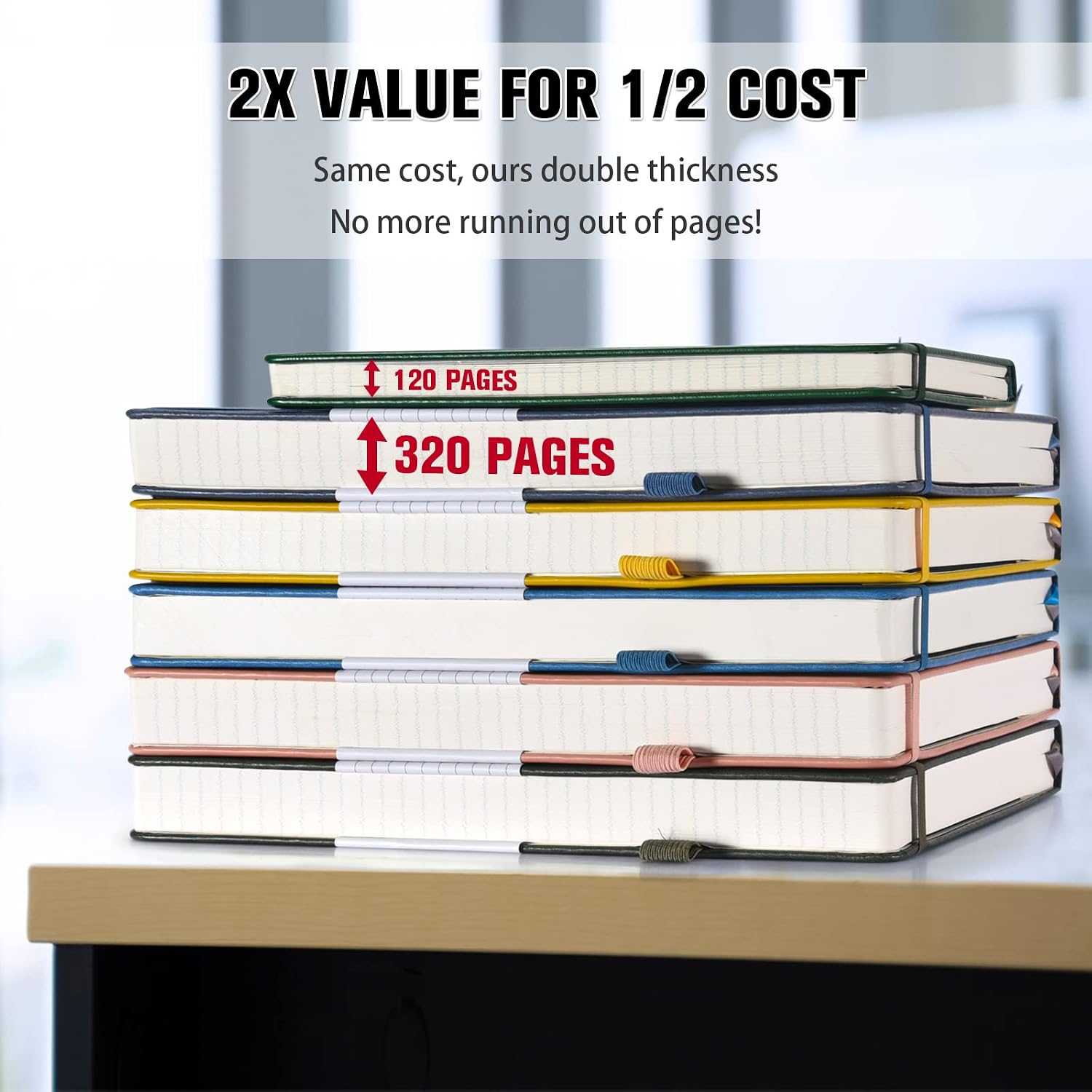5 Pack College Ruled Notebook, - Journal Leather Hardcover のレビューと価格
