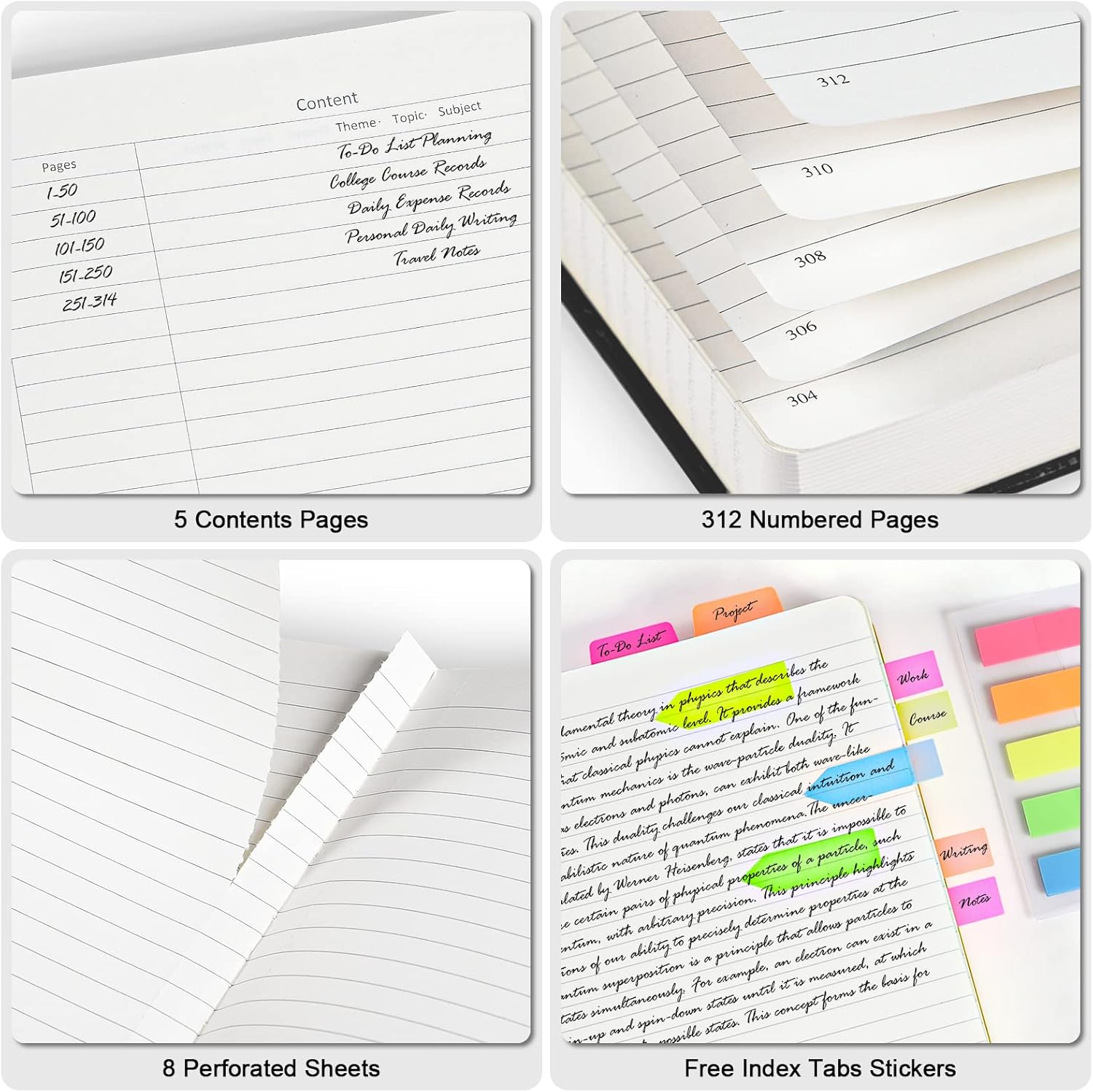 5 Pack College Ruled Notebook, - Journal Leather Hardcover のレビューと価格