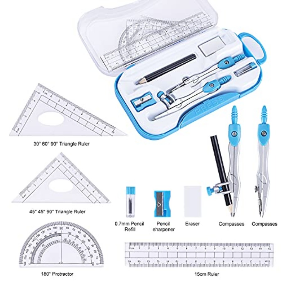 Math Geometry Kit Set 10 Piece - Compass Geometry Set のレビューと価格