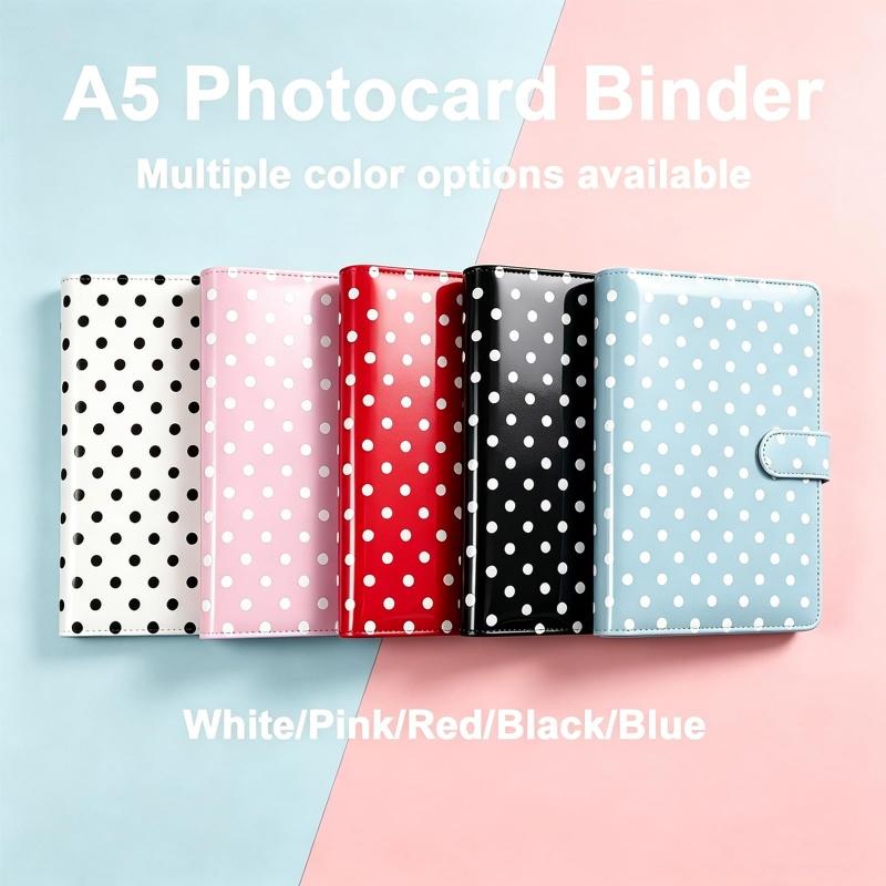 A5 Polka Dot 6 Ring Card Colle - Notebook Dotted A5 のレビューと価格