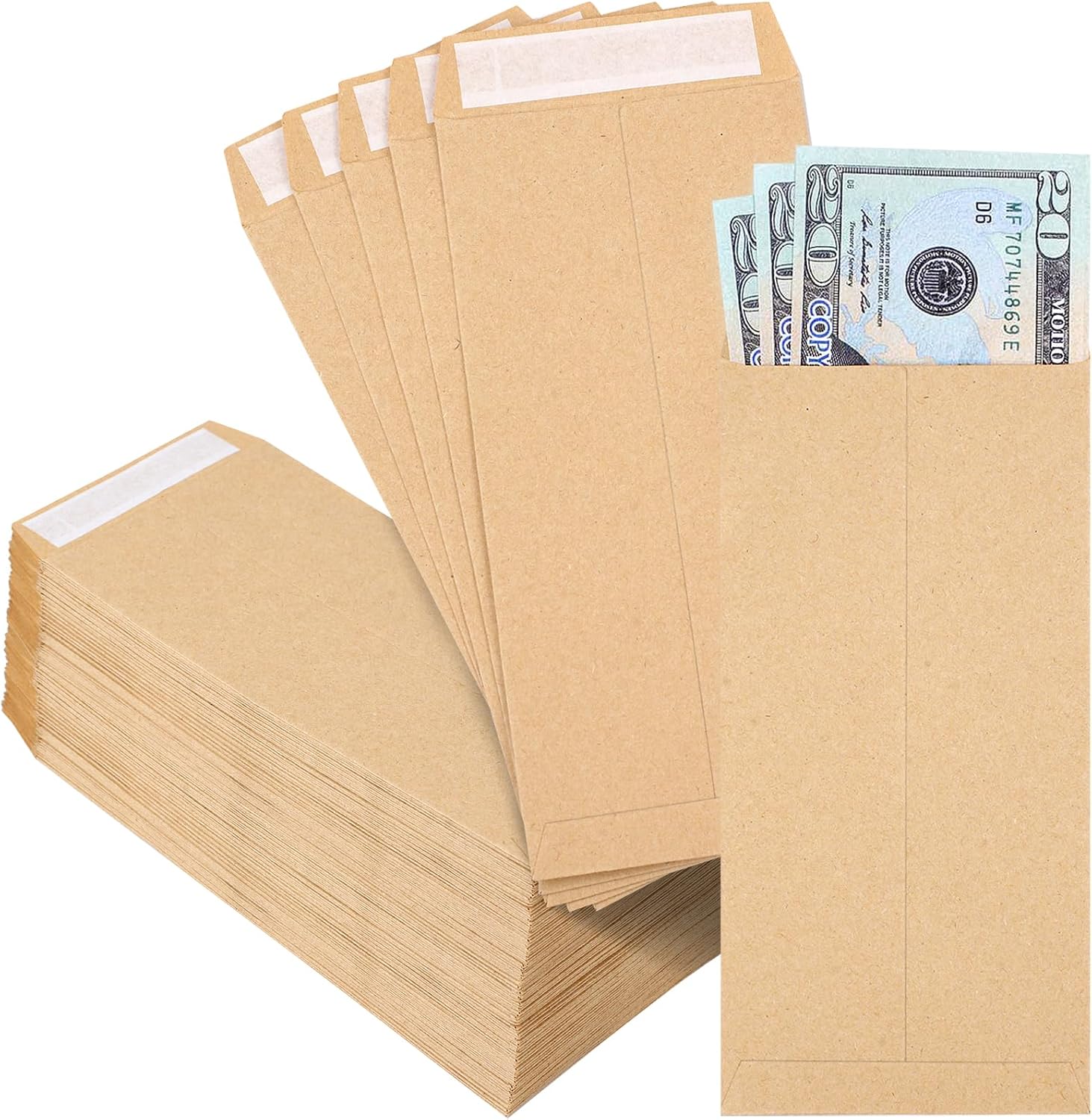 120 Cash Envelopes for Money K - Letter Envelope Kraft のレビューと価格