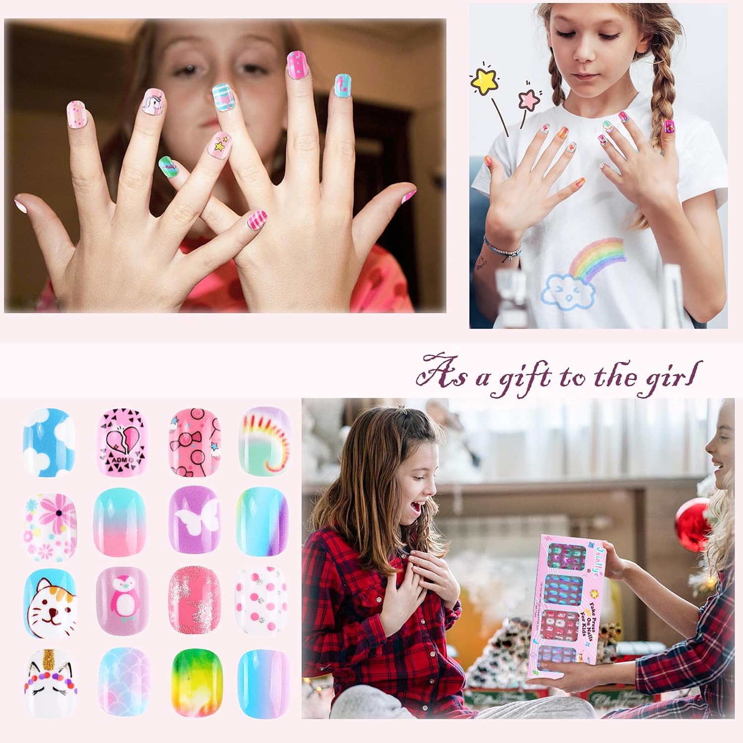 192Pcs Short Press on Nails fo - Glue Stick Pack のレビューと価格