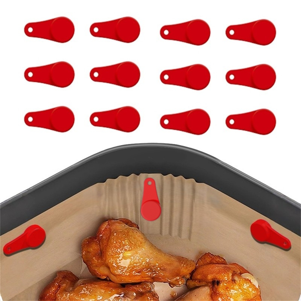 Set of 12 Magnetic Silicone Bu - Paperclip Magnetic Set のレビューと価格