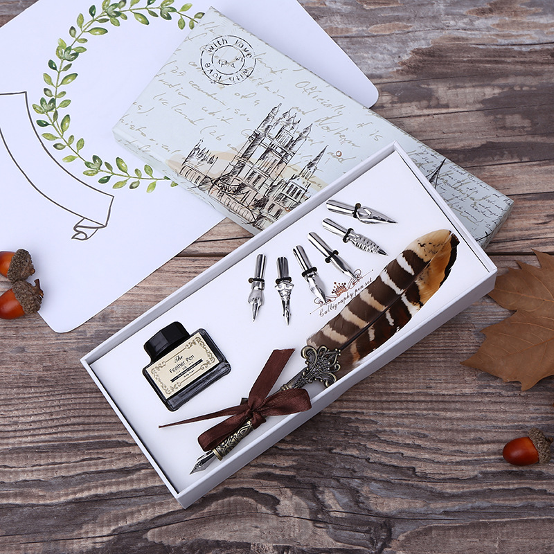 Retro Feather Dip Pen Writing  - Fountain Pen Ink のレビューと価格