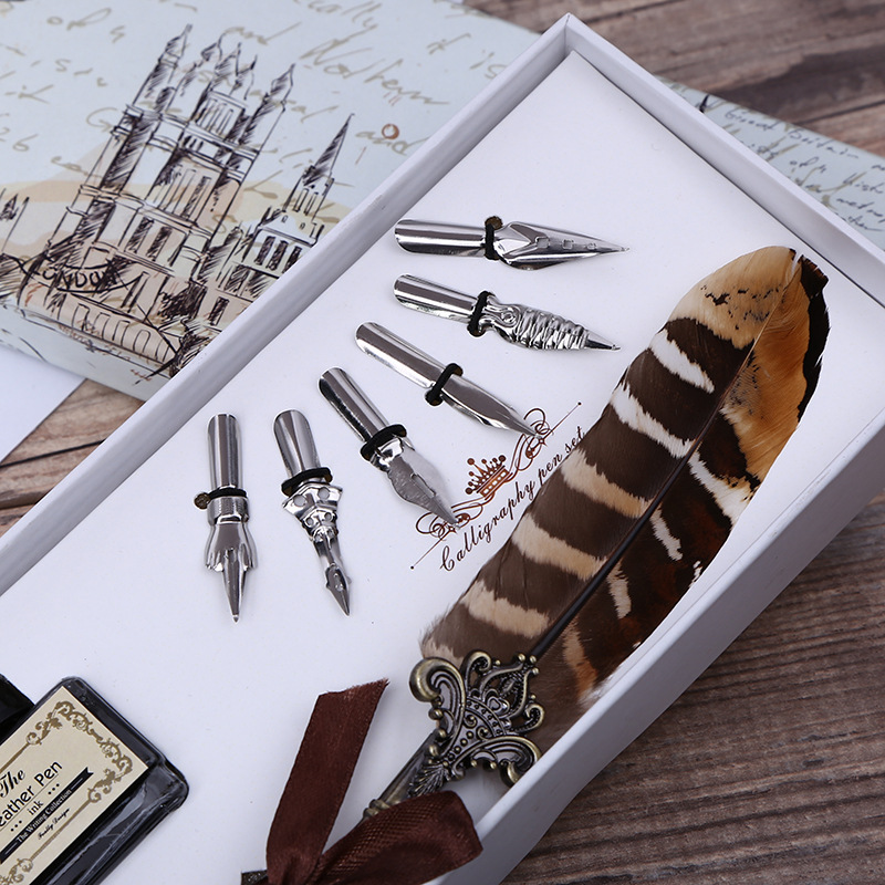Retro Feather Dip Pen Writing  - Fountain Pen Ink のレビューと価格