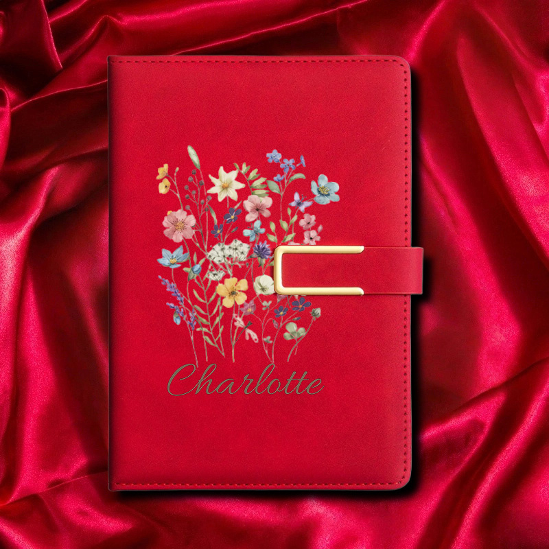 A5 Floral Monogram Custom Name - Journal Leather Hardcover のレビューと価格