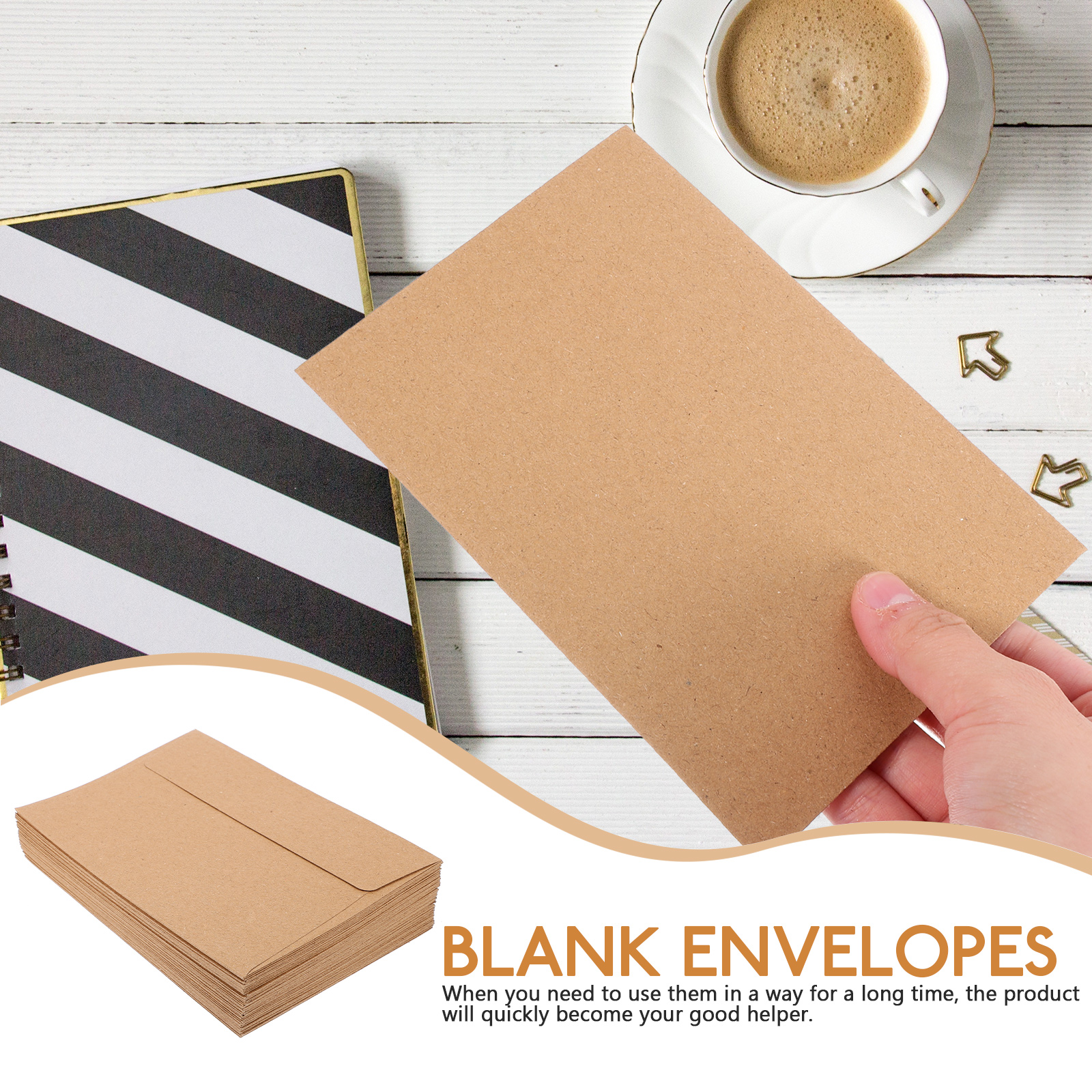 50Pcs Classical Kraft Blank Pa - Letter Envelope Kraft のレビューと価格