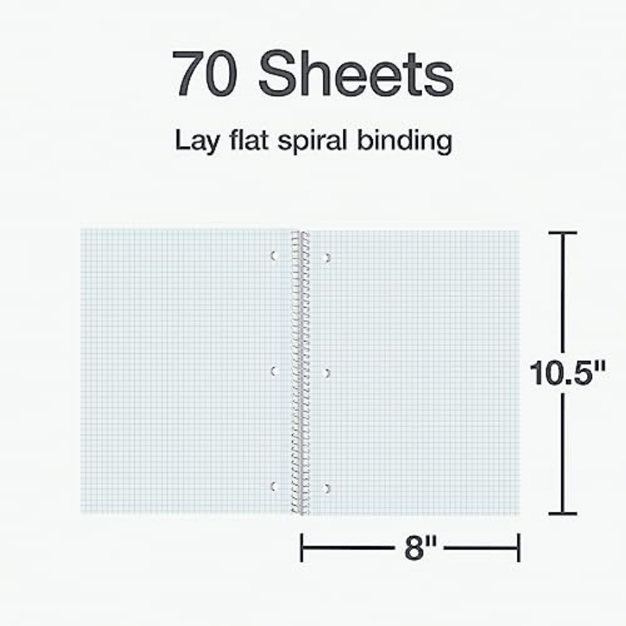 Spiral Notebook 2 Pack, 1 Subj - Graph Paper Pad のレビューと価格