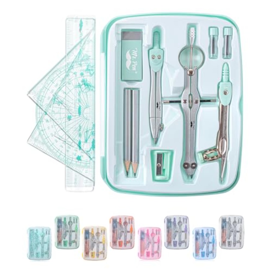 Geometry Set, 13 pcs, 3 Metal  - Compass Geometry Set のレビューと価格