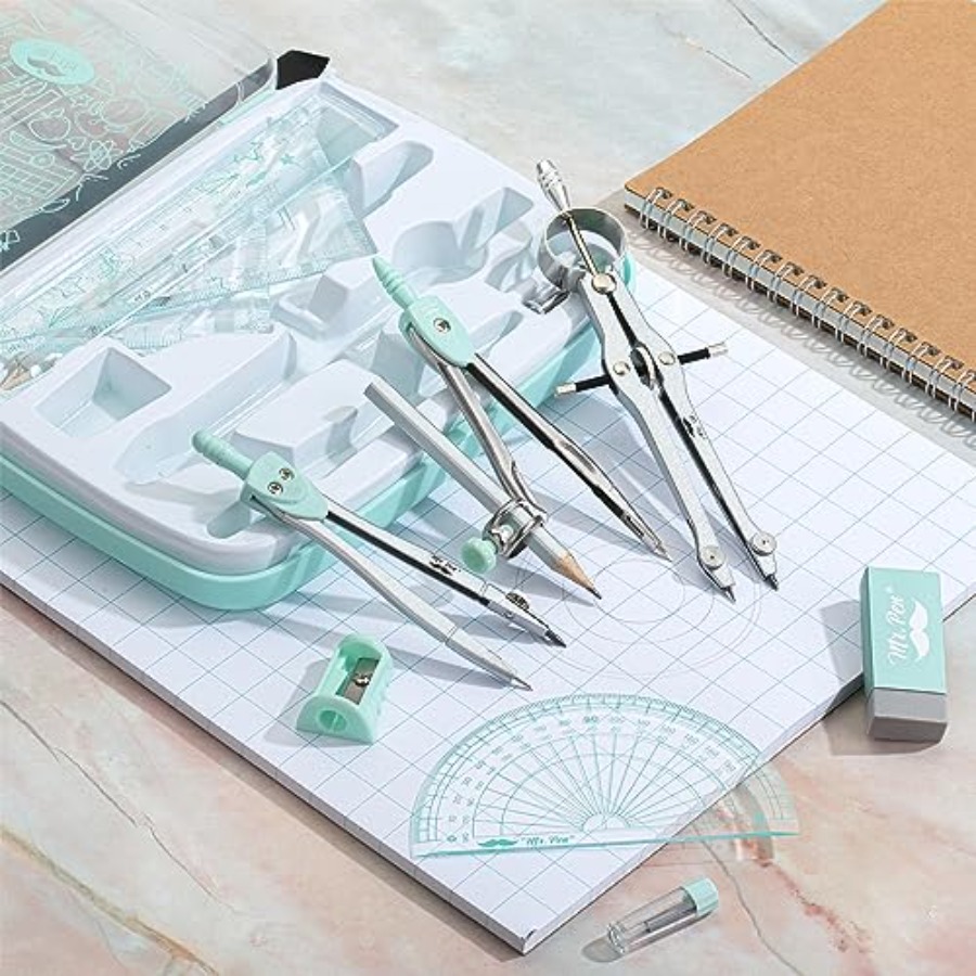 Geometry Set, 13 pcs, 3 Metal  - Compass Geometry Set のレビューと価格