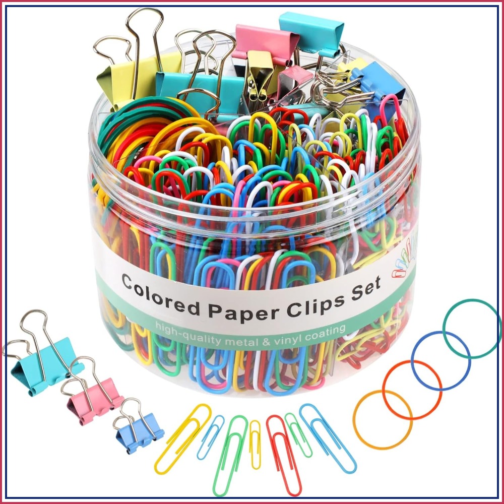300 Pcs Binder Clips, Rubber B - Binder Clip Assorted のレビューと価格