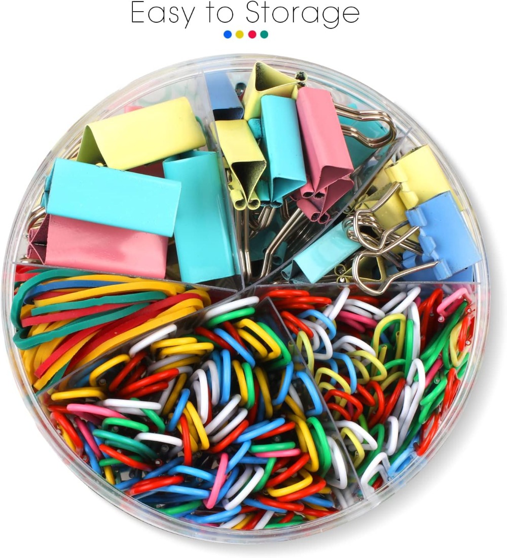 300 Pcs Binder Clips, Rubber B - Binder Clip Assorted のレビューと価格