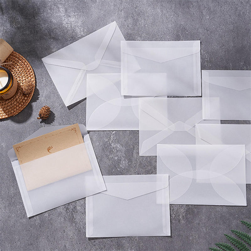50pcs/lot Blank Translucent En - Letter Envelope Kraft のレビューと価格