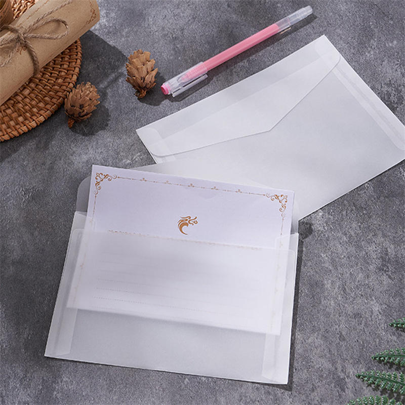 50pcs/lot Blank Translucent En - Letter Envelope Kraft のレビューと価格