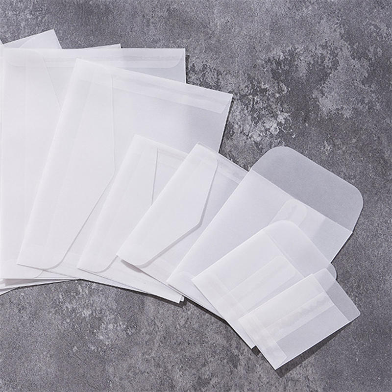 50pcs/lot Blank Translucent En - Letter Envelope Kraft のレビューと価格