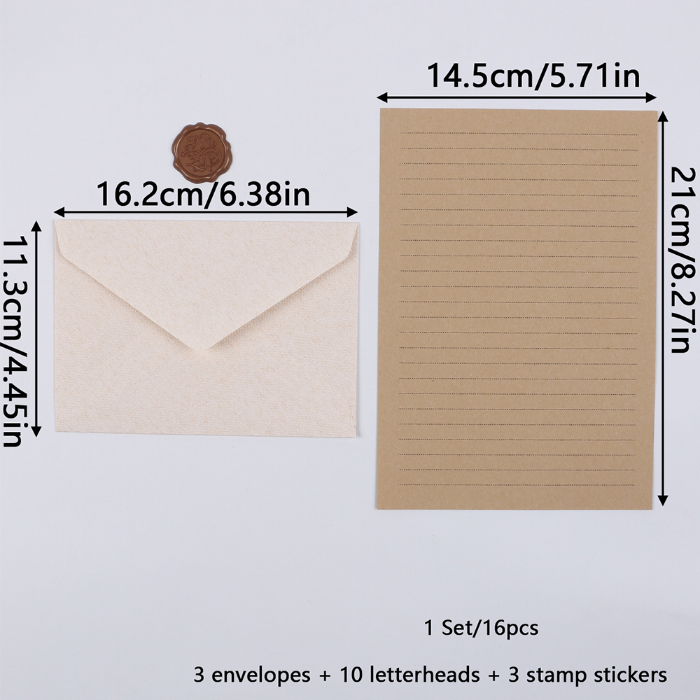 Stationery Set with Envelopes  - Letter Envelope Kraft のレビューと価格