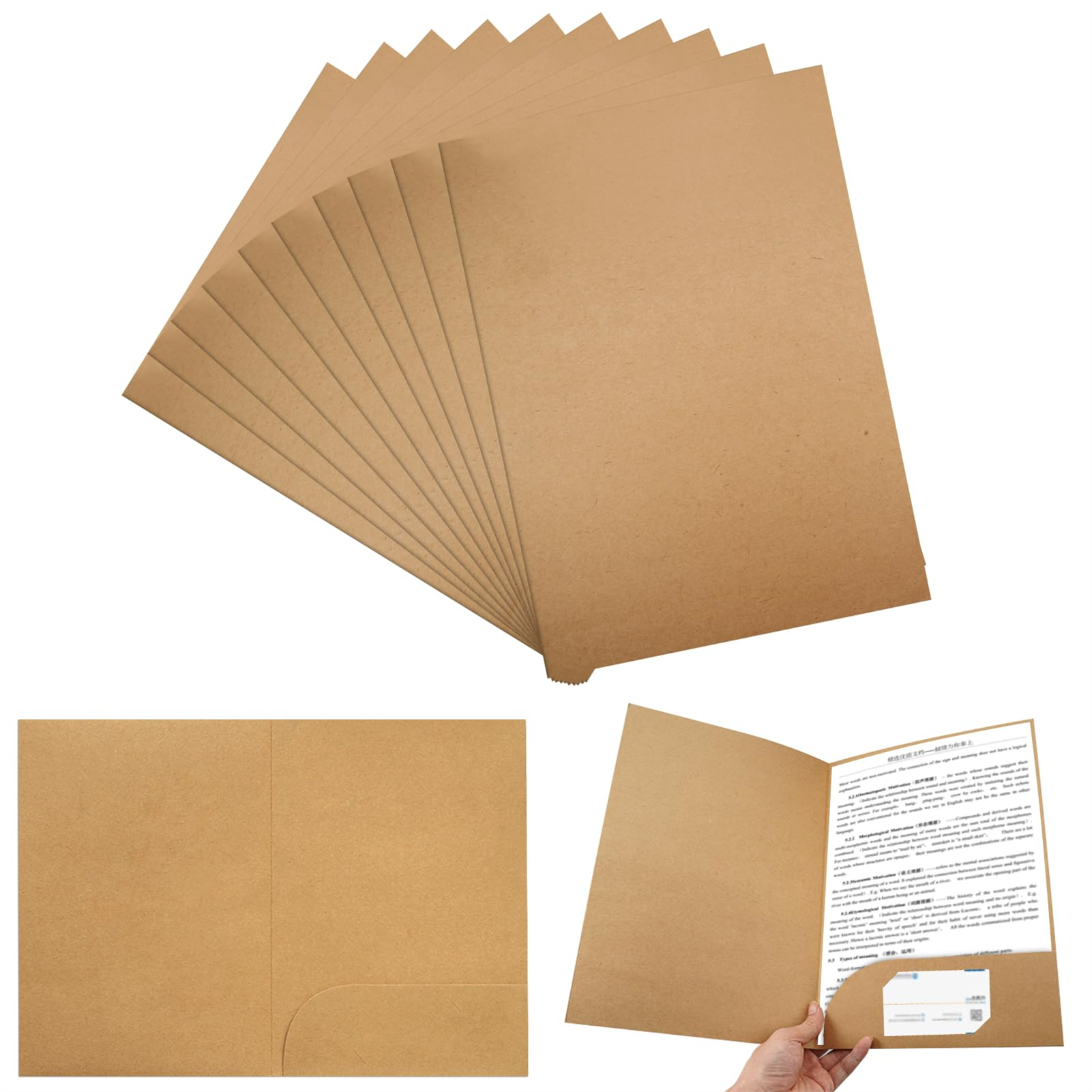 10pcs Kraft Paper Document Hol - Letter Envelope Kraft のレビューと価格