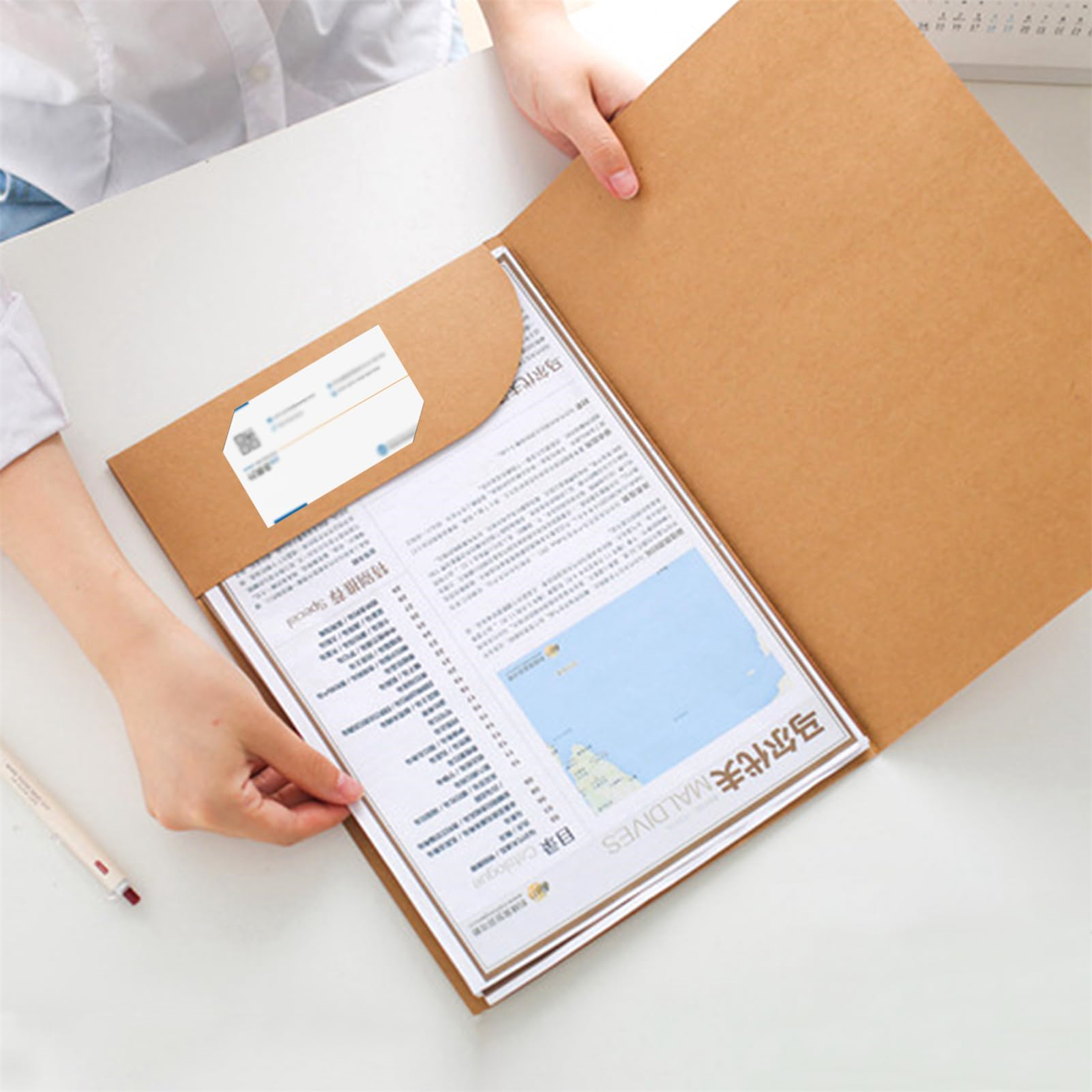 10pcs Kraft Paper Document Hol - Letter Envelope Kraft のレビューと価格