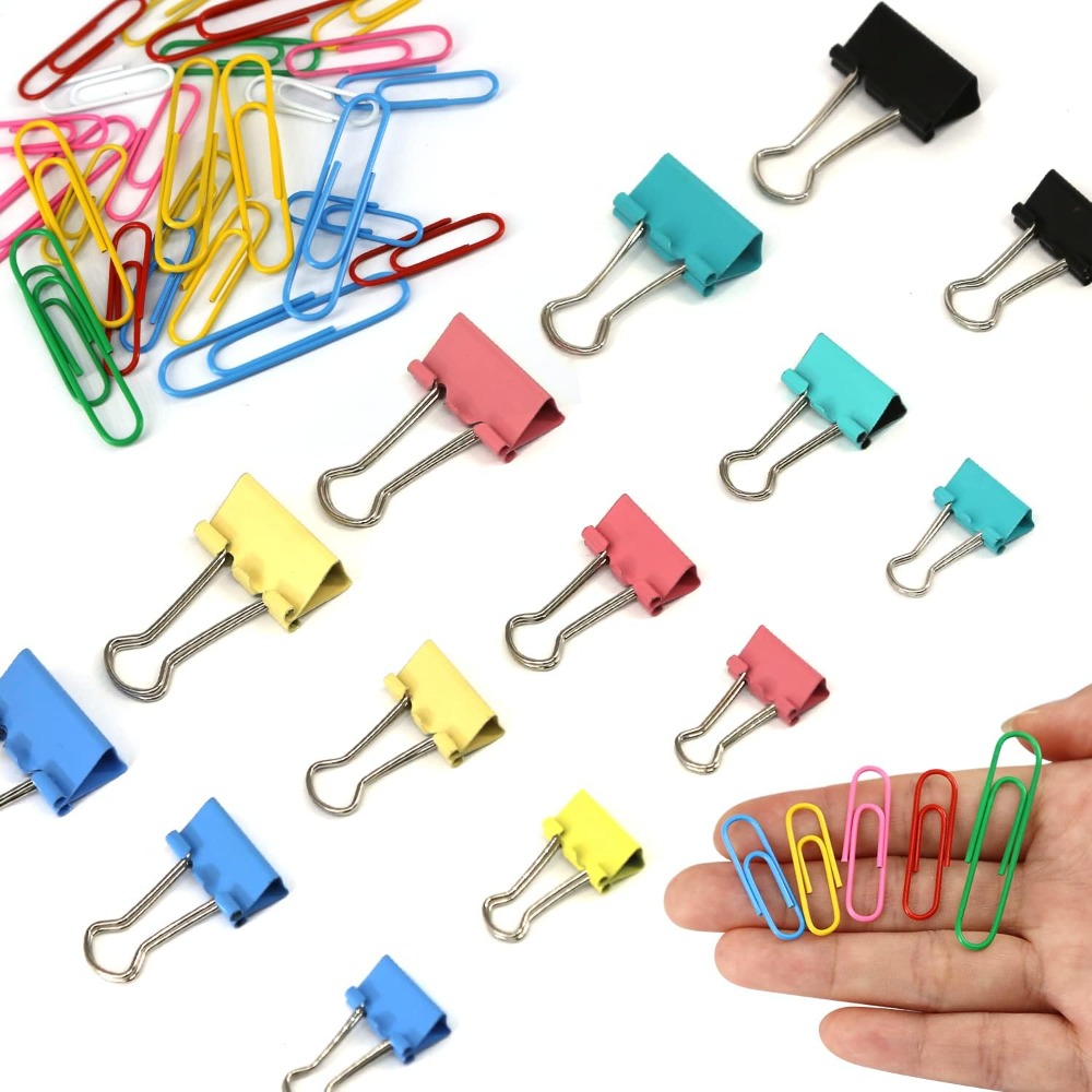 340PCS Colorful Paper Clips &  - Binder Clip Assorted のレビューと価格