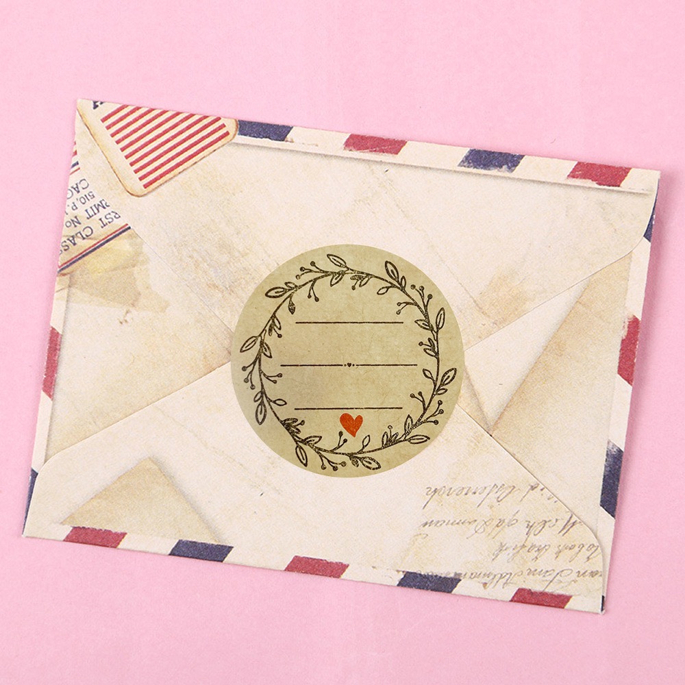 500 PCs/roll 1 inch kraft pape - Letter Envelope Kraft のレビューと価格