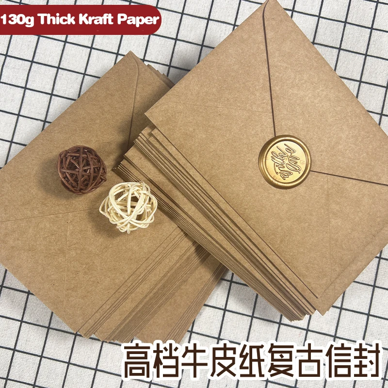 50pcs Kraft Brown Paper Envelo - Letter Envelope Kraft のレビューと価格