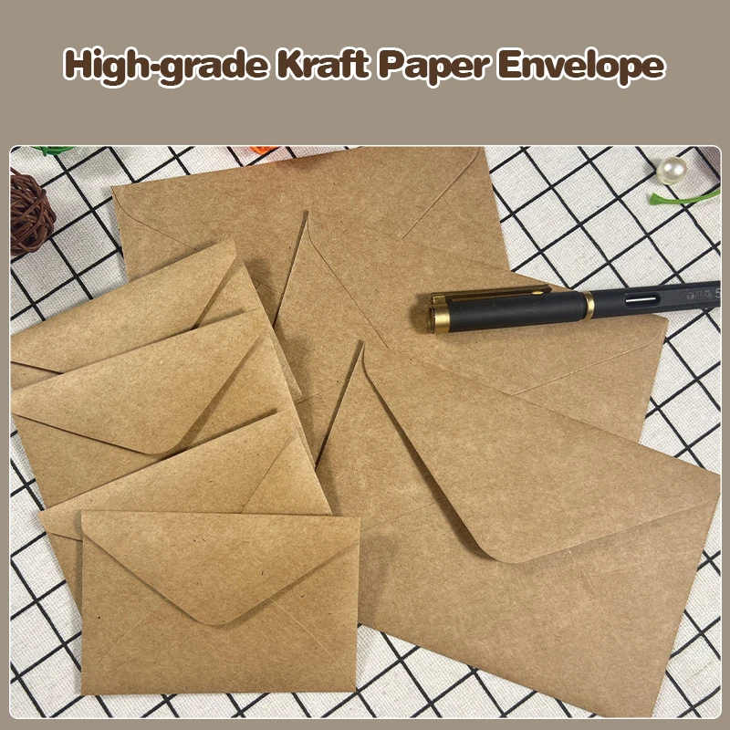 50pcs Kraft Brown Paper Envelo - Letter Envelope Kraft のレビューと価格