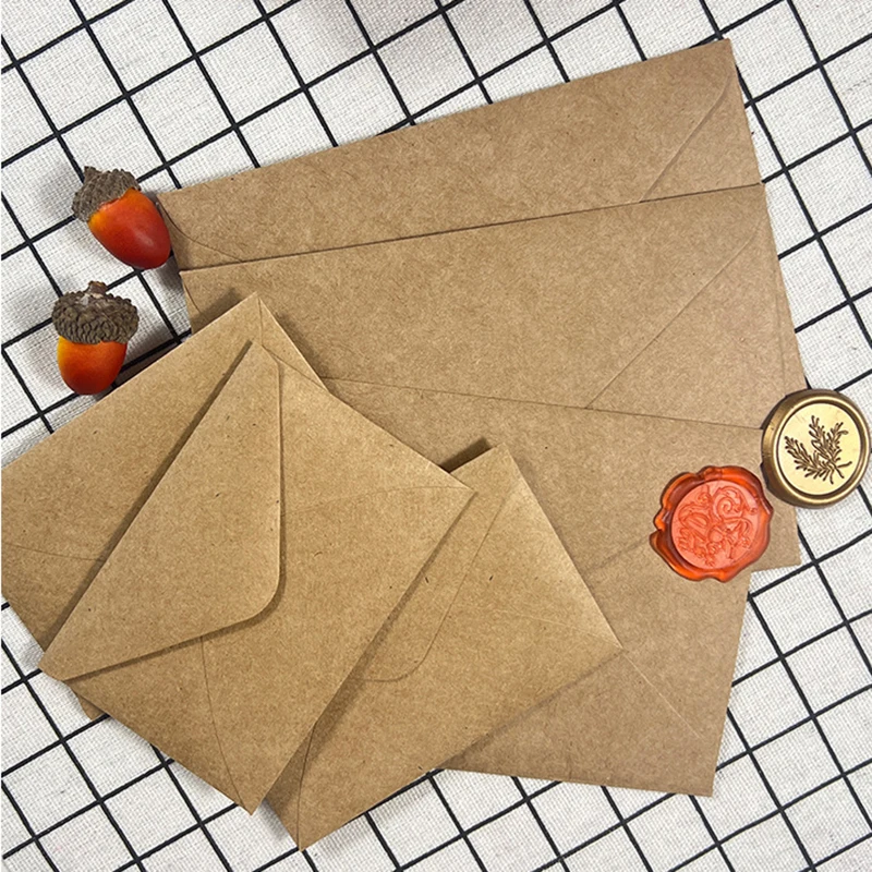 50pcs Kraft Brown Paper Envelo - Letter Envelope Kraft のレビューと価格
