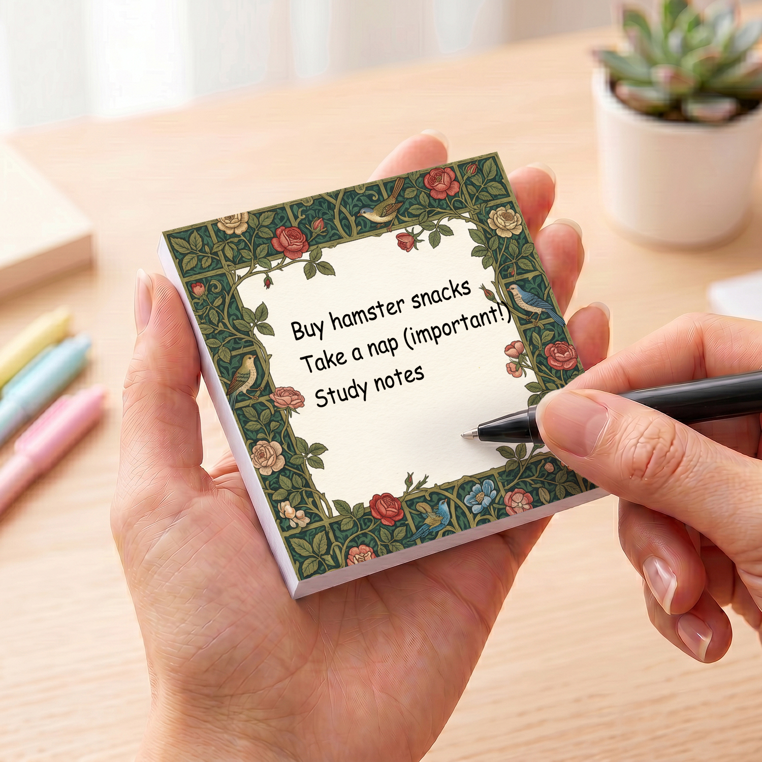4pcs Vintage Floral Sticky Not - Total Stationery & Office Supply のレビューと価格